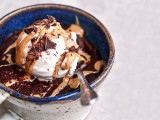 Dark Chocolate Peanut Butter Mug Cake