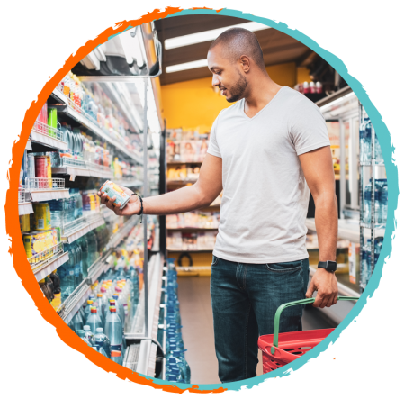 Woman holding paper coupons